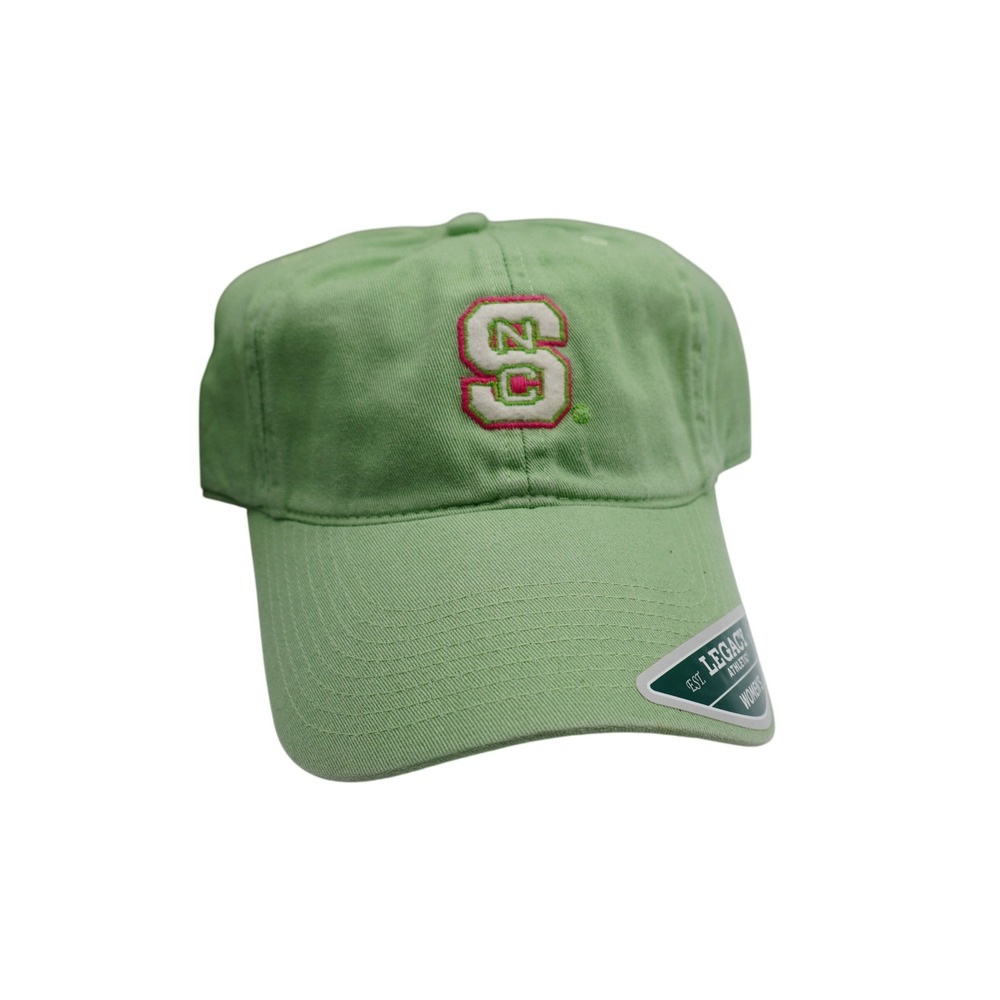 Legacy Athletic Baseball Cap Womens OSFA Key Lime Green EZ Twill Felt S Logo